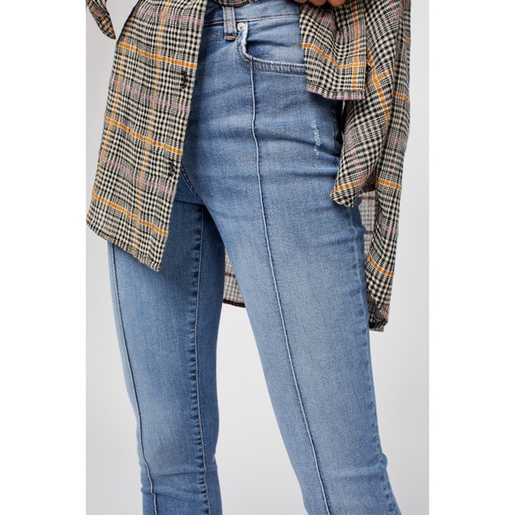 Free People Denim - Free People Low Rise Pintuck Skinny Jean